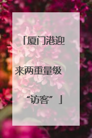 厦门港迎来两重量级“访客”