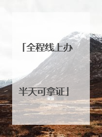 全程线上办 半天可拿证