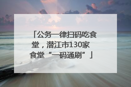 公务一律扫码吃食堂，潜江市130家食堂“一码通刷”