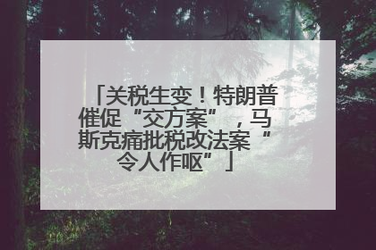 关税生变！特朗普催促“交方案”，马斯克痛批税改法案“令人作呕”