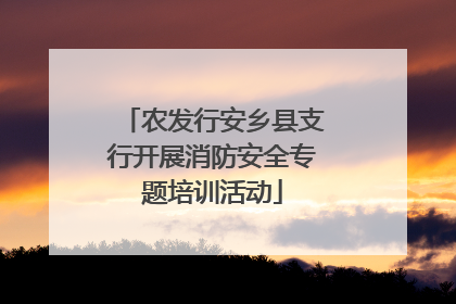 农发行安乡县支行开展消防安全专题培训活动