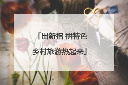 出新招 拼特色 乡村旅游热起来