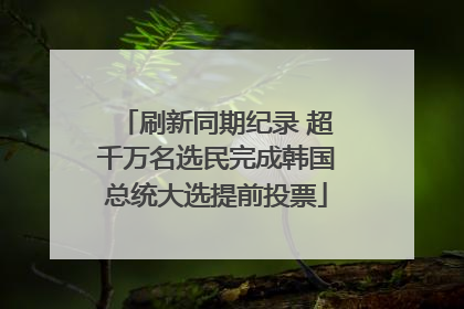 刷新同期纪录 超千万名选民完成韩国总统大选提前投票