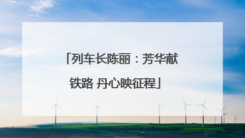列车长陈丽：芳华献铁路 丹心映征程
