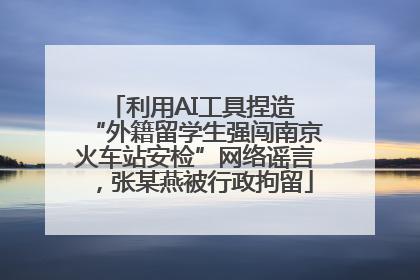 利用AI工具捏造 “外籍留学生强闯南京火车站安检”网络谣言，张某燕被行政拘留