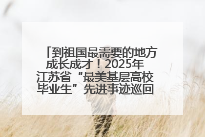 到祖国最需要的地方成长成才！2025年江苏省“最美基层高校毕业生”先进事迹巡回宣讲会在宁启动