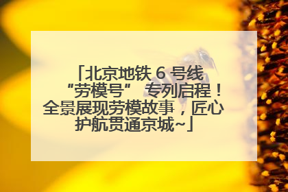 北京地铁 6 号线 “劳模号” 专列启程！全景展现劳模故事，匠心护航贯通京城~
