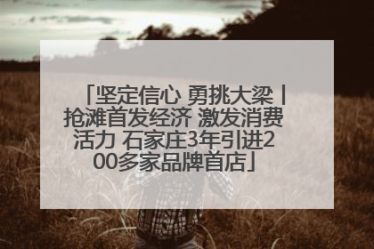 坚定信心 勇挑大梁丨抢滩首发经济 激发消费活力 石家庄3年引进200多家品牌首店