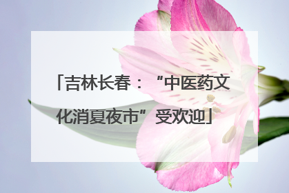 吉林长春：“中医药文化消夏夜市”受欢迎