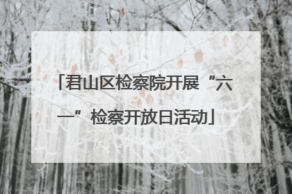 君山区检察院开展“六一”检察开放日活动