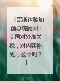 哥斯达黎加前总统顾问：美国对外加关税，对内猛补贴，公平吗？