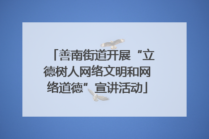 善南街道开展“立德树人网络文明和网络道德”宣讲活动