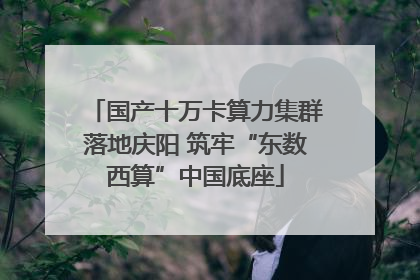 国产十万卡算力集群落地庆阳 筑牢“东数西算”中国底座
