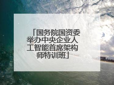 国务院国资委举办中央企业人工智能首席架构师特训班