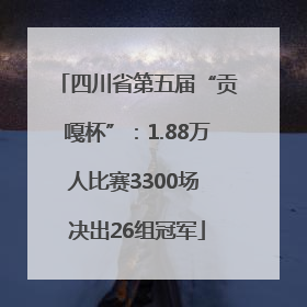 四川省第五届“贡嘎杯”：1.88万人比赛3300场 决出26组冠军