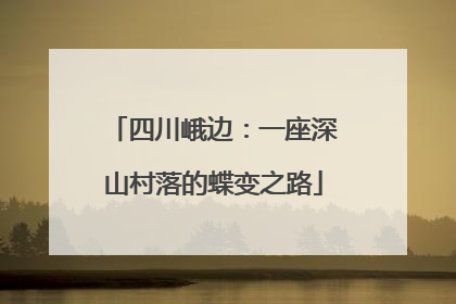 四川峨边：一座深山村落的蝶变之路