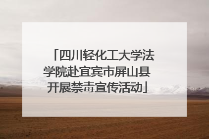 四川轻化工大学法学院赴宜宾市屏山县开展禁毒宣传活动
