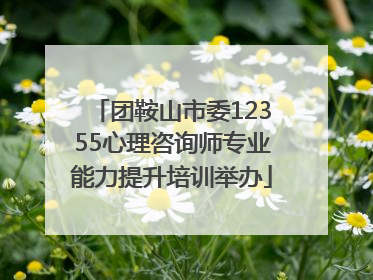 团鞍山市委12355心理咨询师专业能力提升培训举办