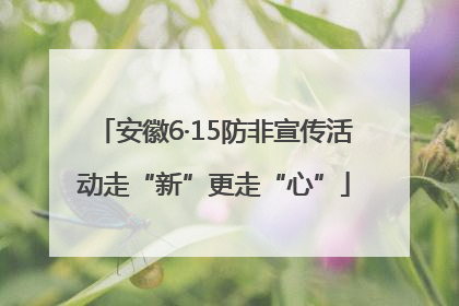 安徽6·15防非宣传活动走“新”更走“心”