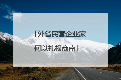 外省民营企业家何以扎根商南