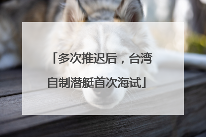多次推迟后，台湾自制潜艇首次海试