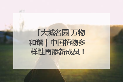 大城名园 万物和谐｜中国植物多样性再添新成员！它只在西藏墨脱