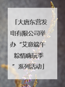 大唐东营发电有限公司举办“艾意端午 粽情嗨玩季”系列活动