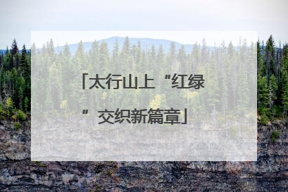 太行山上“红绿”交织新篇章