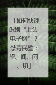 如何快速识别“上头电子烟”？禁毒民警：望、闻、问、切