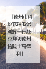 德州市科协党组书记刘辉一行赴京拜访德州籍院士高德利