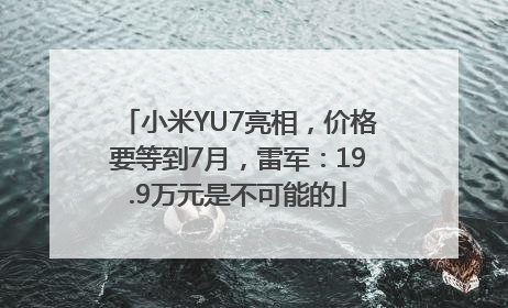 小米YU7亮相，价格要等到7月，雷军：19.9万元是不可能的