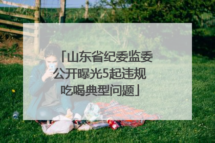 山东省纪委监委公开曝光5起违规吃喝典型问题