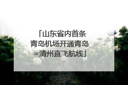山东省内首条 青岛机场开通青岛=清州直飞航线