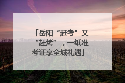 岳阳“赶考”又“赶烤”，一纸准考证享全城礼遇