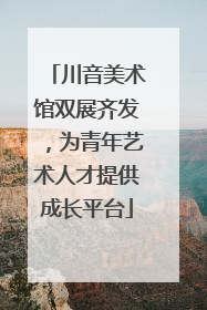 川音美术馆双展齐发，为青年艺术人才提供成长平台