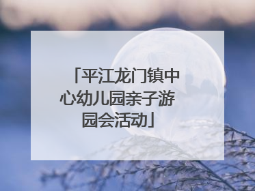平江龙门镇中心幼儿园亲子游园会活动