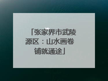 张家界市武陵源区：山水画卷铺就通途