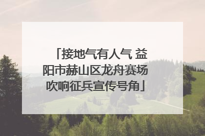 接地气有人气 益阳市赫山区龙舟赛场吹响征兵宣传号角