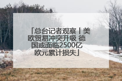 总台记者观察丨美欧贸易冲突升级 德国或面临2500亿欧元累计损失