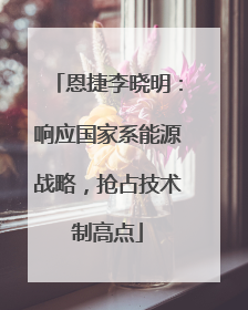 恩捷李晓明：响应国家系能源战略，抢占技术制高点