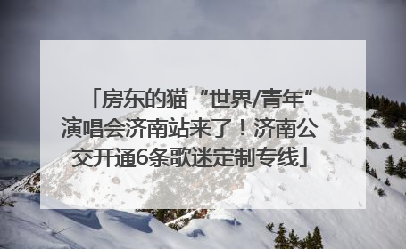房东的猫“世界/青年”演唱会济南站来了！济南公交开通6条歌迷定制专线