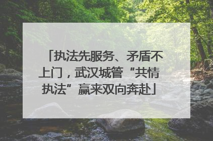 执法先服务、矛盾不上门，武汉城管“共情执法”赢来双向奔赴