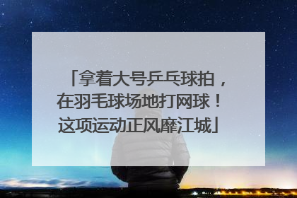 拿着大号乒乓球拍，在羽毛球场地打网球！这项运动正风靡江城