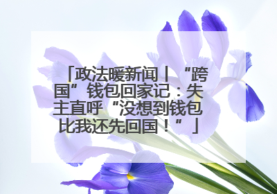 政法暖新闻丨“跨国”钱包回家记：失主直呼“没想到钱包比我还先回国！”