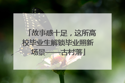 故事感十足，这所高校毕业生解锁毕业照新场景——古村落