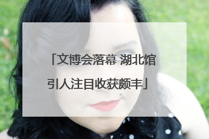 文博会落幕 湖北馆引人注目收获颇丰