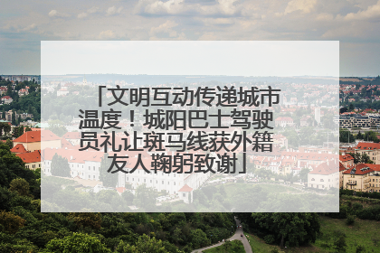 文明互动传递城市温度！城阳巴士驾驶员礼让斑马线获外籍友人鞠躬致谢