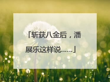 斩获八金后，潘展乐这样说……