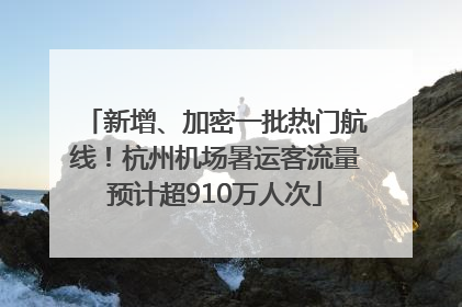 新增、加密一批热门航线！杭州机场暑运客流量预计超910万人次