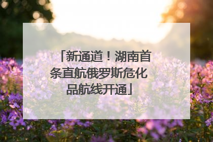 新通道！湖南首条直航俄罗斯危化品航线开通